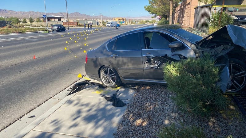 A vehicle involved in a fatal crash in North Las Vegas on July 4th, 2022