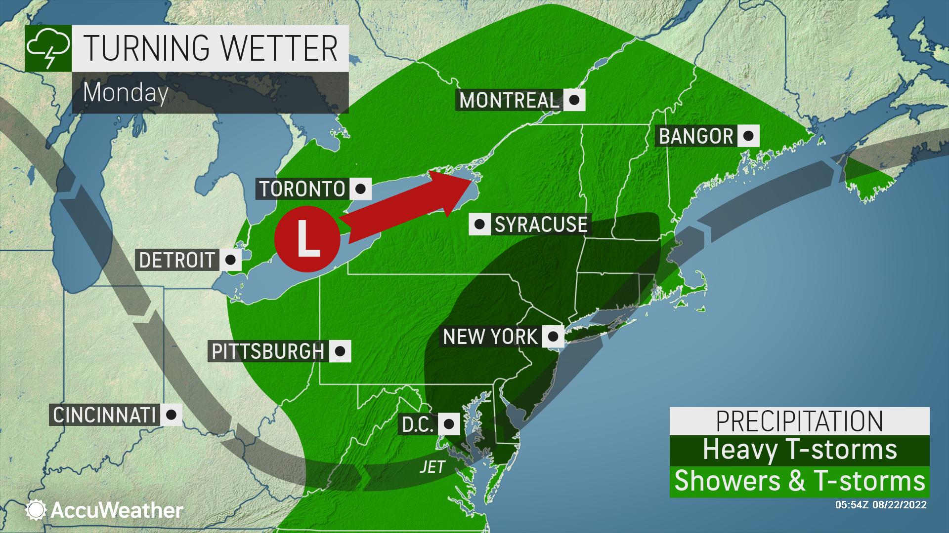 WEATHER: Showers, thunderstorms to soak bone-dry NYC area Monday
