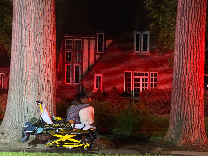One man and one woman were saved by Detroit firefighters after a fire broke out in their nearly 100-year-old Palmer Woods home Friday morning.