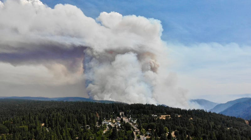 On Tuesday, stronger southwest winds throughout the fire area cleared the smoke inversion and caused fire behavior to become more active.