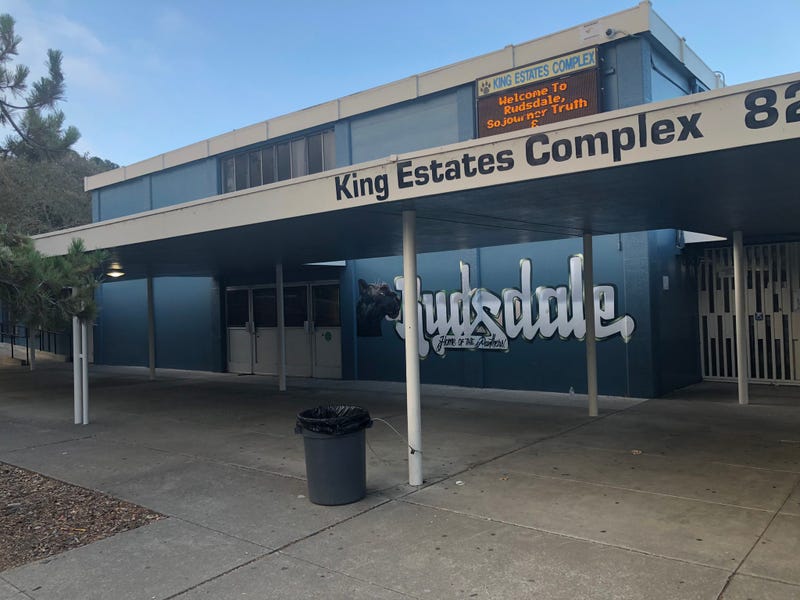 The King Estates Complex, seen one day after a shooting on its campus injured 6 people. 