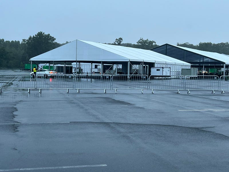 The city is moving the migrant "tent city" from Orchard Beach to Randall's Island after flooding over the weekend