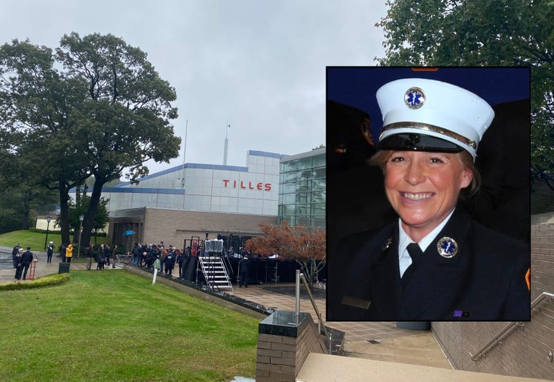 FDNY EMS Lt. Alison Russo-Elling was remembered at a funeral service at the Tilles Center in Nassau County