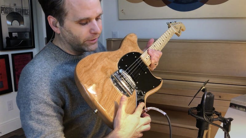 Ben Gibbard with his custom Fender Mustang