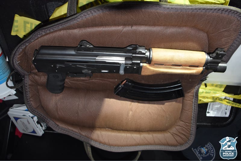 A weapon belonging to a former Detroit Police Officer that was used in a shooting.