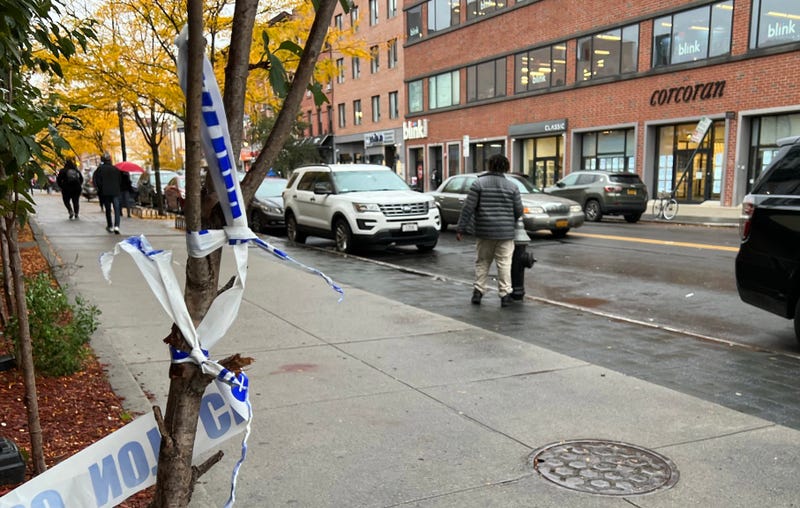 The 70-year-old victim was shot as she waited for a bus at Fulton Street and Tompkins Avenue in Bedford-Stuyvesant on Monday afternoon