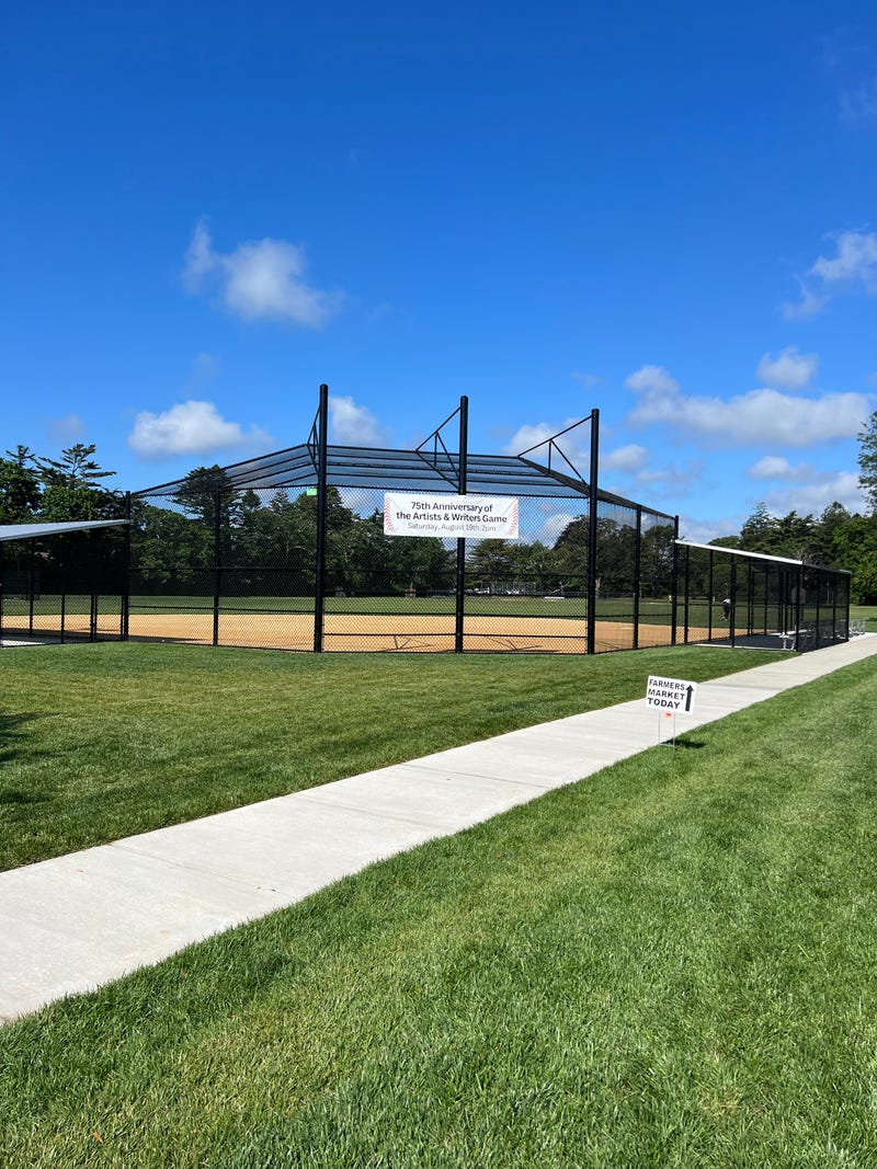 The newly restored Rennick Park in East Hampton, the field where the 75th anniversary of the Artists & Writers Game will take place.
