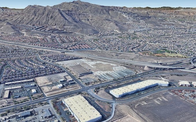 An aerial view of the site of the former Fiesta Henderson hotel-casino.
