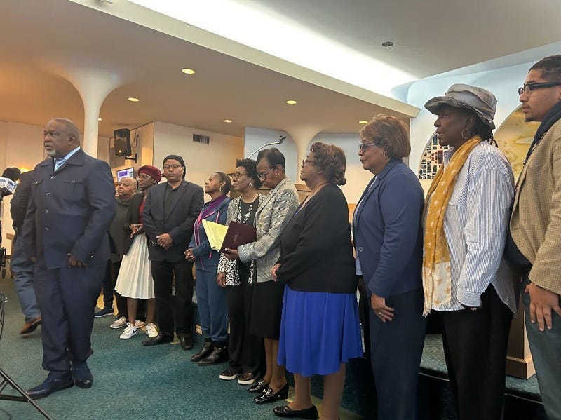 Longtime residents of Kenwood's Harper Square Co-Operative spoke to the media on Wednesday. The residents said they have not been able to move back into their apartments nearly two years after a fire — and they said management has not been forthcoming about its progress.