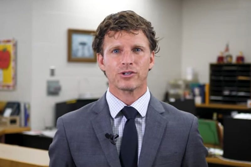 Centennial Elementary School Principal Matthew Palcer, whose recent suspension has left some local parents mystified.