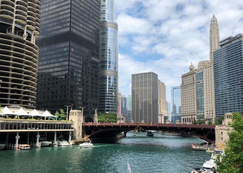 The Chicago River.