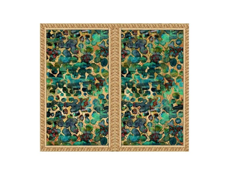 "Edgewater Mélange (east)," Smalti-mosaic framed by cast ceramic elements for station corridor walls inside Berwyn Station.