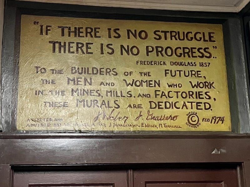 Part of the United Electrical Workers mural