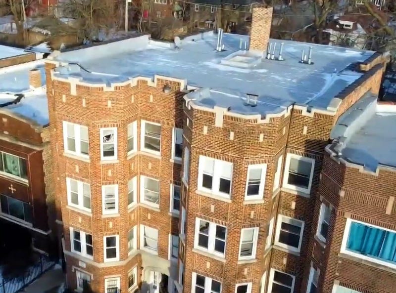 One of the properties owned by Chris Amatore, who decided to open the doors on some of his properties to house migrants in Chicago.