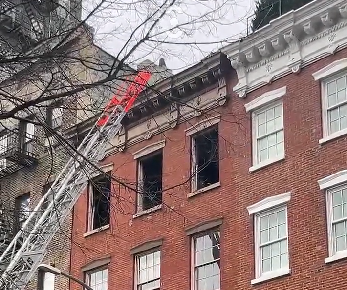 A fire engulfed the fifth floor of a five-story apartment building in the West Village on March 5, 2025