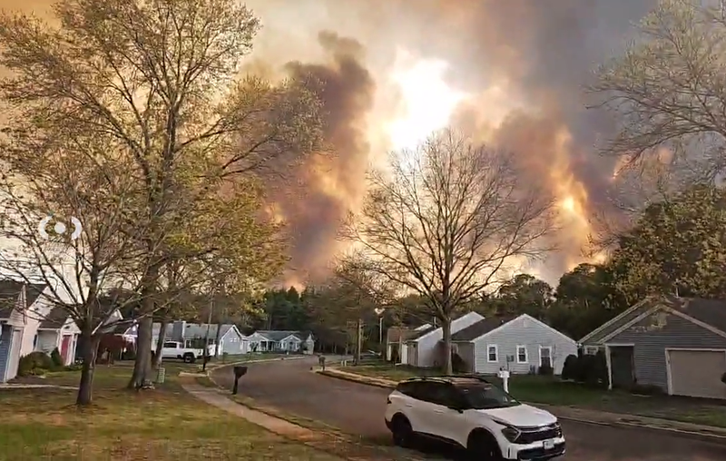 The wildfire smoke overtook neighborhoods in the area and prompted evacuations