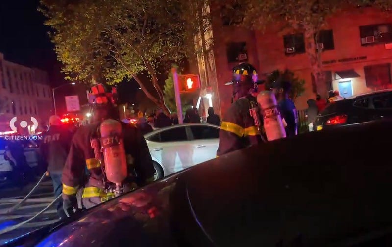 Five people were injured in an apartment fire in Bushwick Tuesday morning.