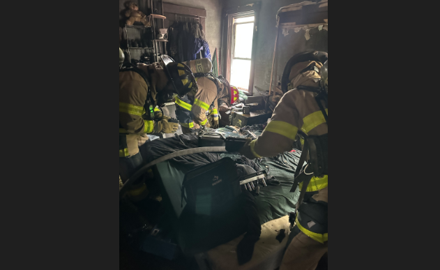 fire at a home in Brighton Heights 