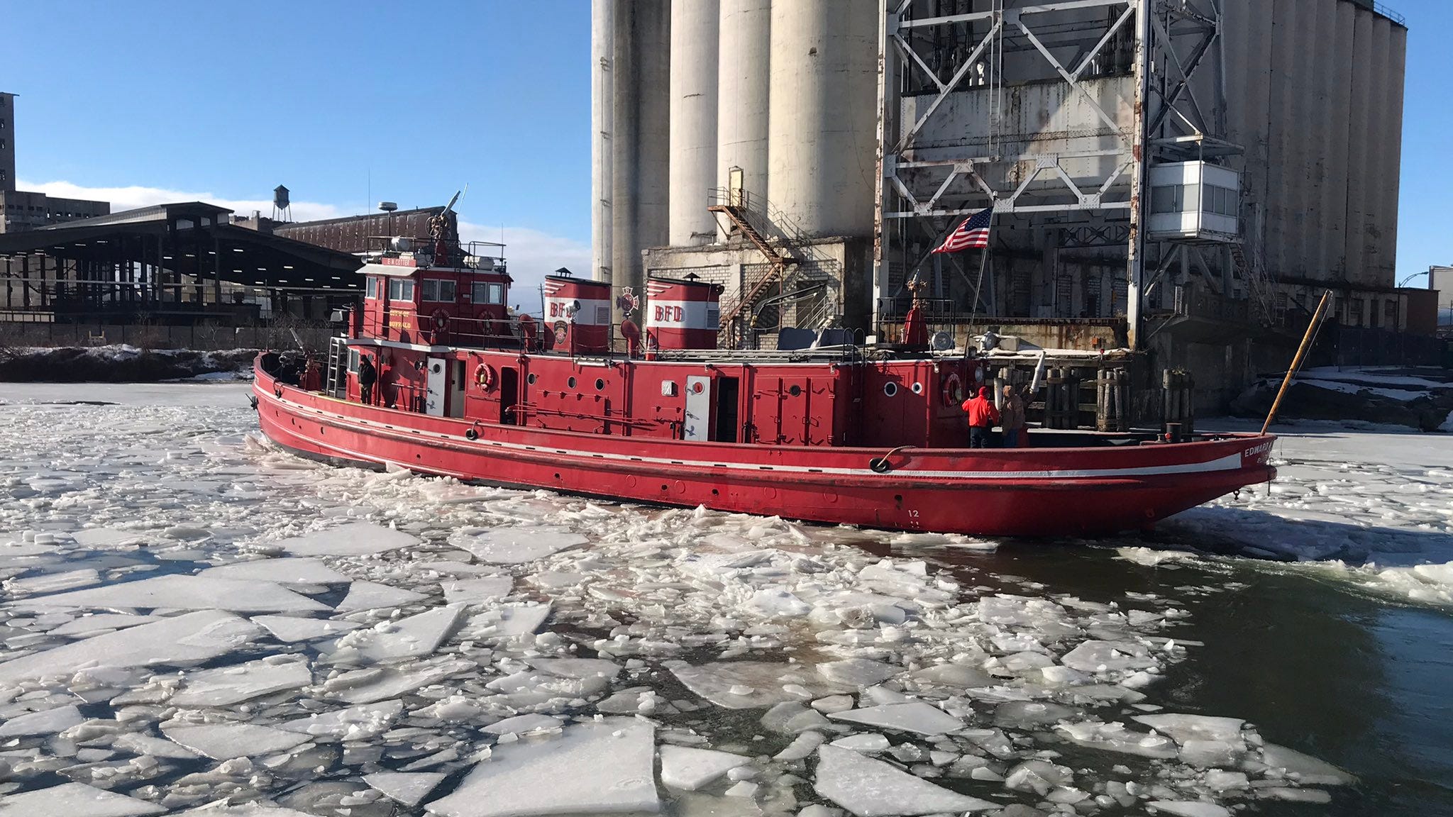Historic fireboat Cotter busy with annual icebreaking mission