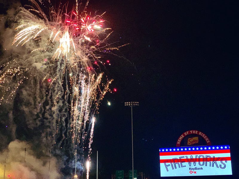 Fireworks at Sahlen Field