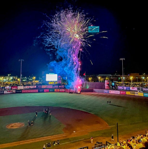 Fireworks at The Diamond