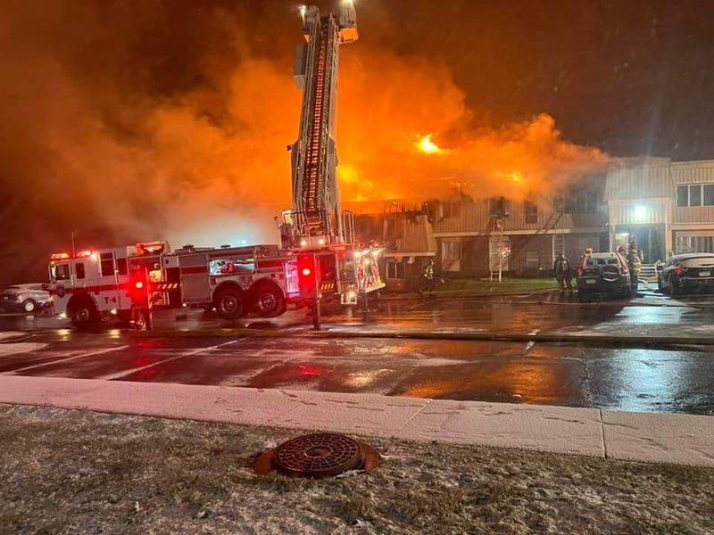 Apartment fire in Monroeville