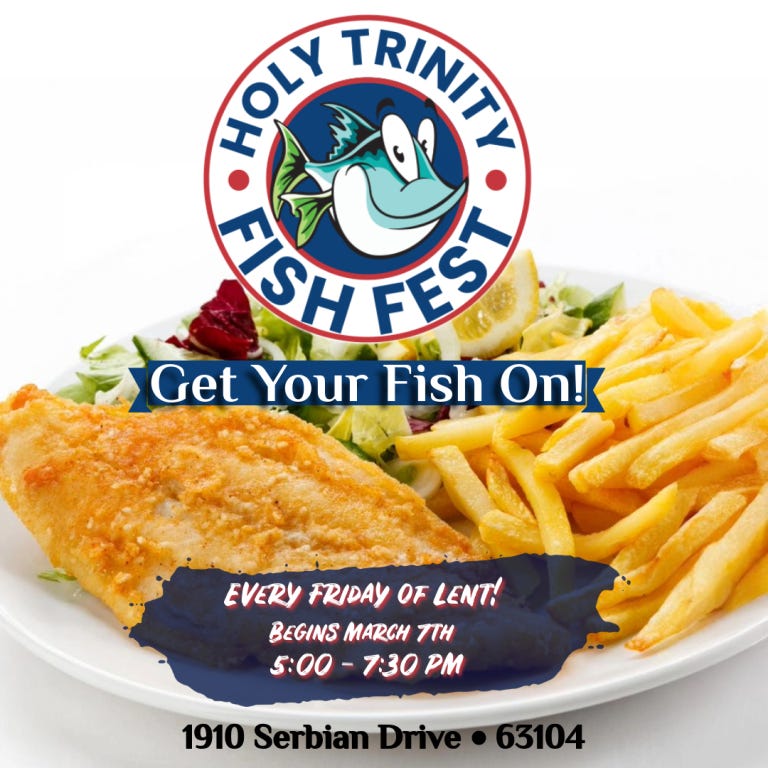  Holy Trinity Serbian Orthodox Church Fish Fest Flyer