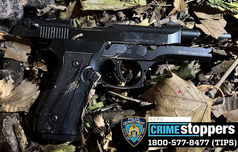 One of the guns recovered from the scene of the Saturday Bronx shooting. 