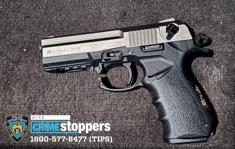 One of the guns recovered from the scene of the Saturday Bronx shooting. 