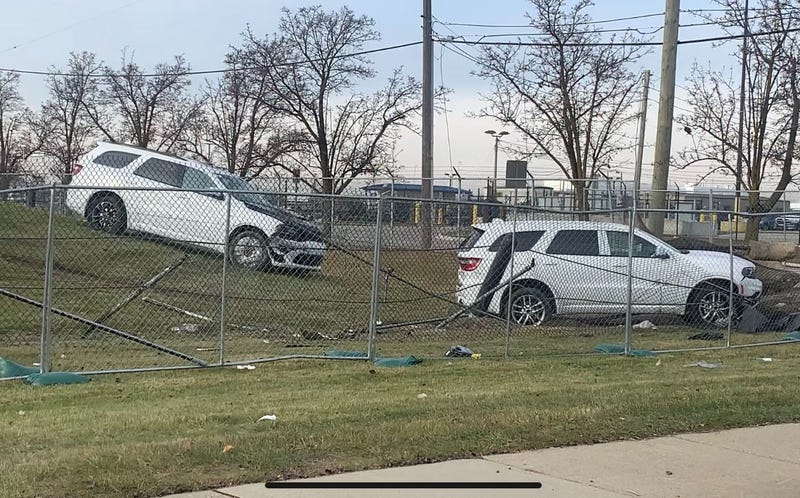 At least two vehicles were wrecked early Tuesday morning after thieves allegedly attempted to steal them from Stellantis' Jefferson North Plant in Detroit, the automaker said.