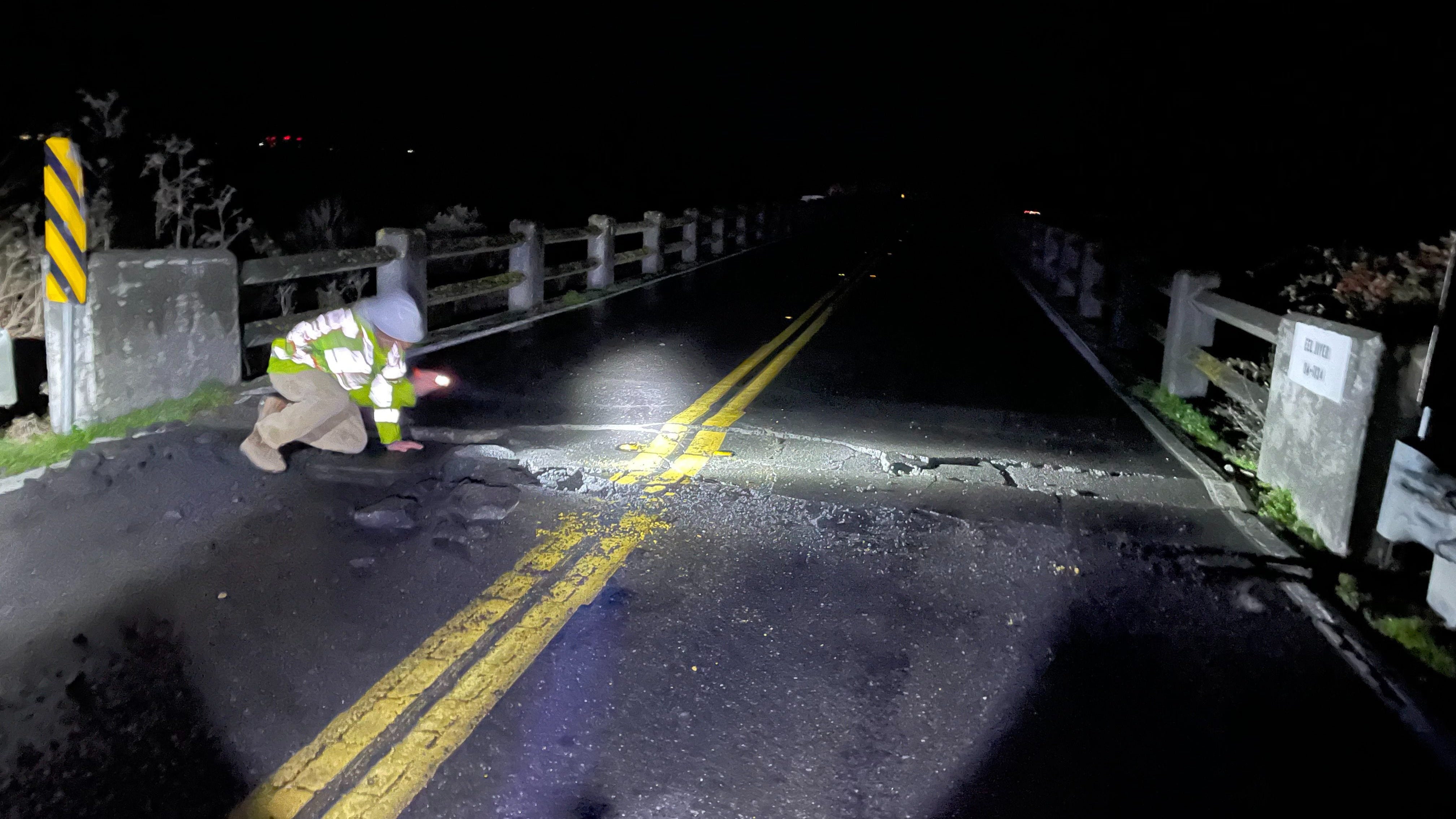 Aftermath of 6.4 magnitude earthquake in Humboldt County