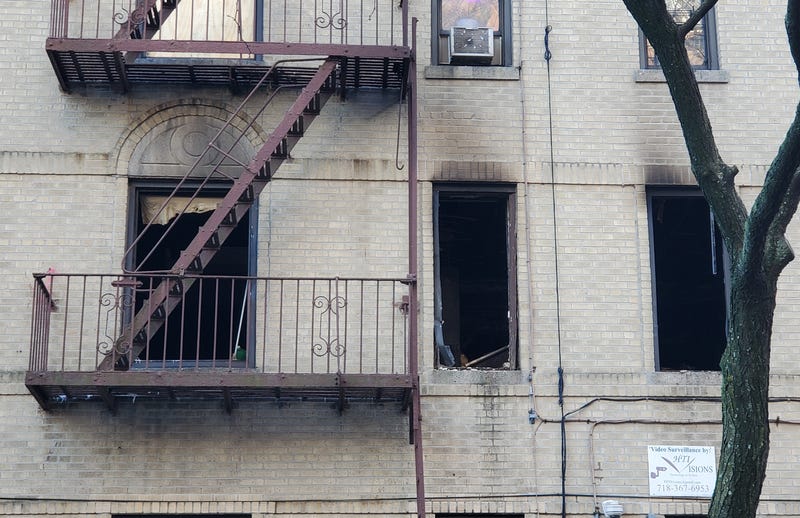 The Bronx apartment was visibly damaged on Dec. 28, 2022, after the fire