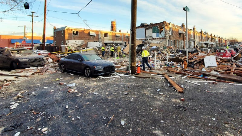 An explosion on Miller Street in Port Richmond destroyed two houses and condemned a third on Jan. 1, 2023.