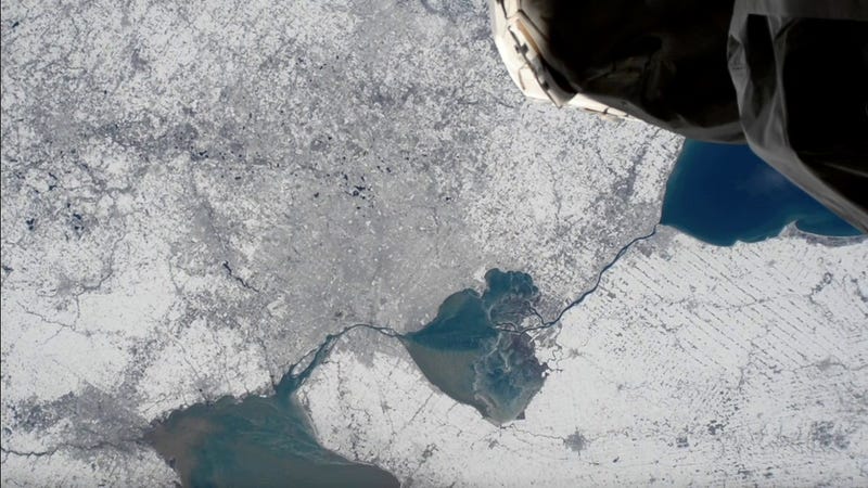 Space Station view of Southeastern Michigan