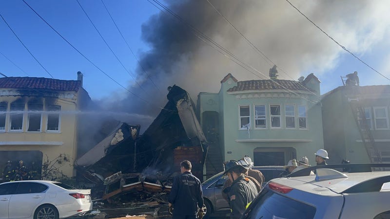 San Francisco fire crews are at the scene of a 3-alarm fire in the city’s Sunset District.