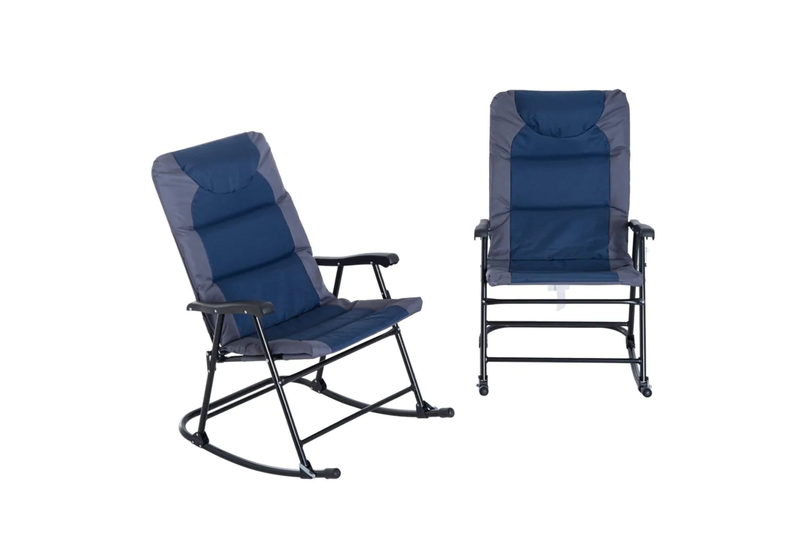 Folding camping rocking chair set 