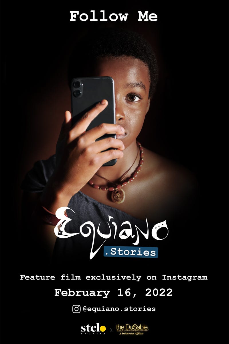 A poster for the film "Equiano.Stories" released Feb. 16 on Instagram.