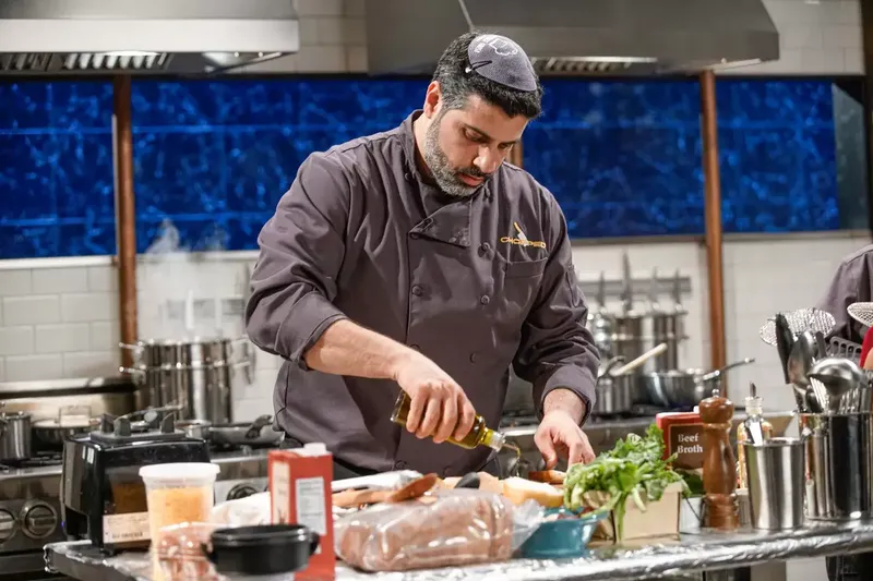 Shalom Yehudiel on Food Network's "Chopped."