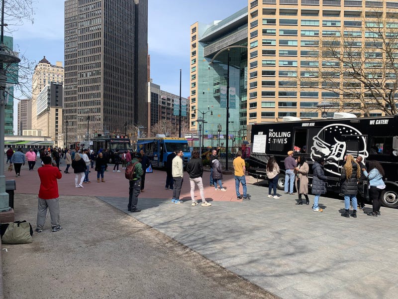 Food trucks in Cadillac Square