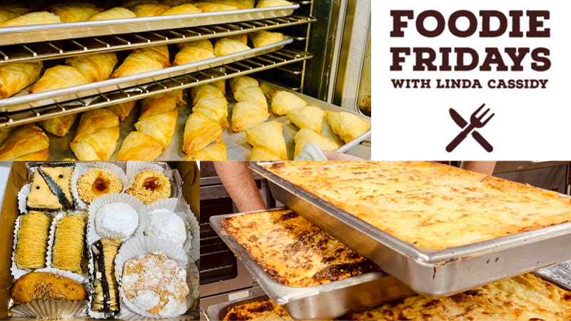 collage of food from Greek Fest