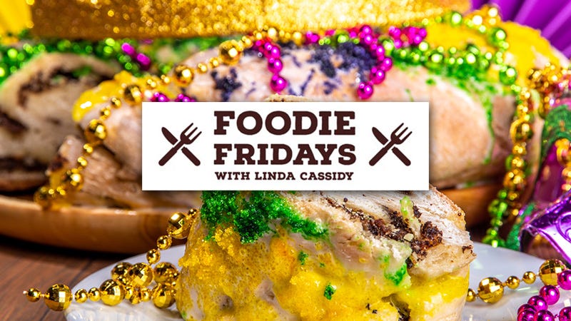 King Cake with Foodie Friday logo