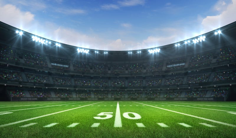 Empty football field