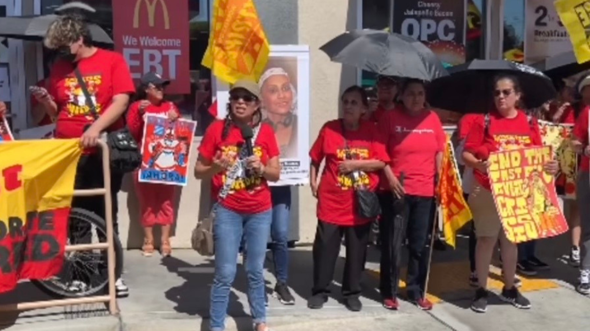 Fast food workers walk off the job in East L.A.