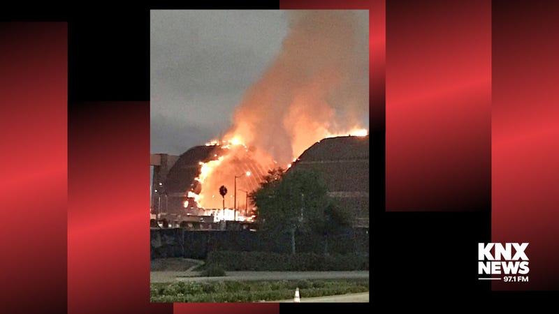 Fire at hangars