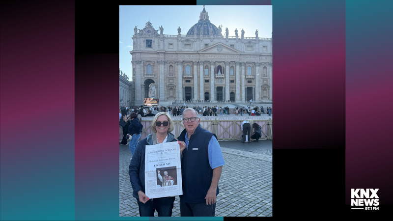 Annette and Chuck Walker from Orange County were at the Vatican to witness the moment when Pope Leo XIV became the first U.S.-born pope in the history of the Catholic church.