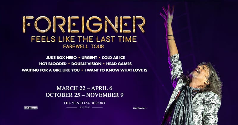 Foreigner Las Vegas 3/29/24