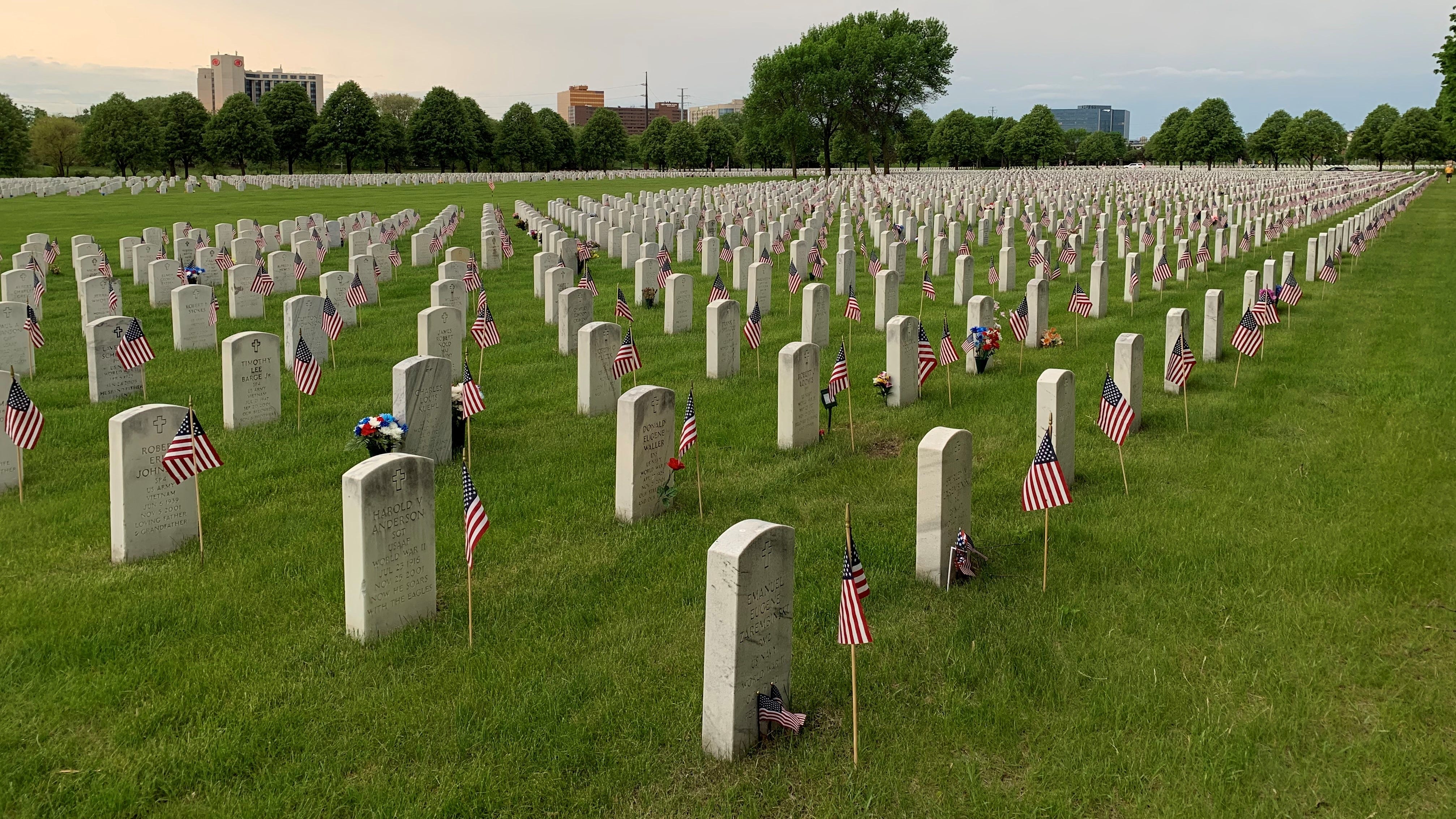Flags return to Fort Snelling National Cemetery for Memorial Day