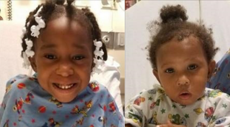 Kamariya (left) and Chantel were found alone in the street Nov. 15, 2020, in the 1700 block of East 72nd Street.