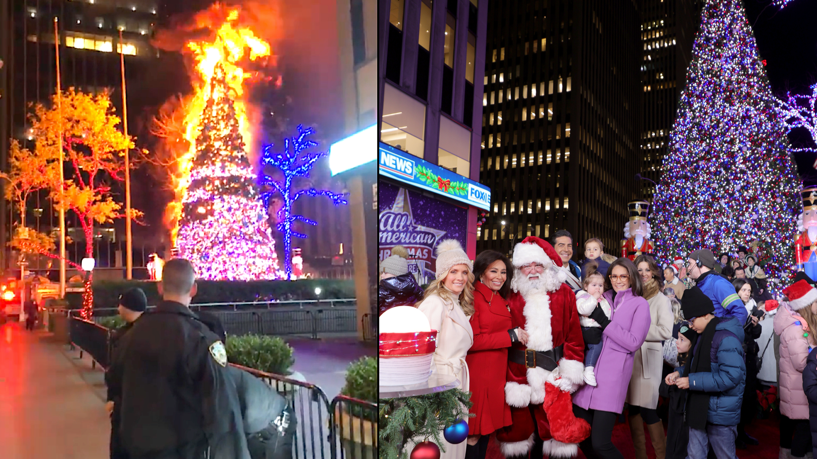 Fox News unveils 'flameproof' Christmas tree after NYC arsonist burned down last year's