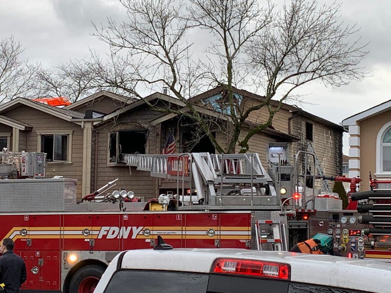 The blaze was brought under control but the operation was ongoing into Friday evening